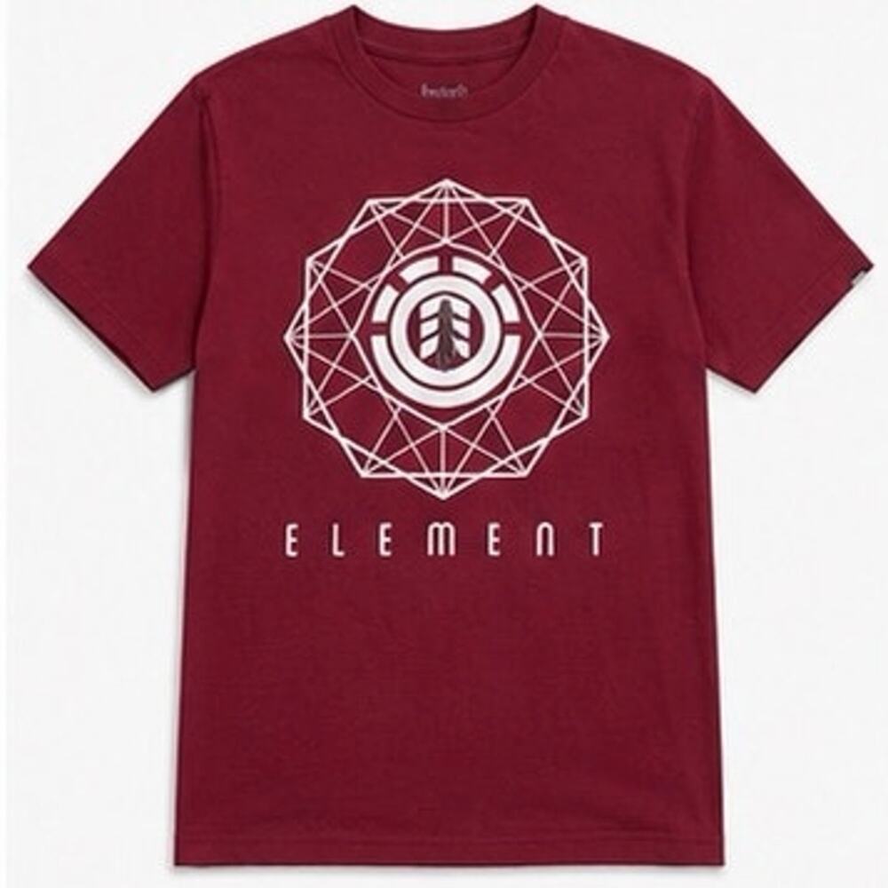 Element Alignment Graphic Tee - Men's Small Burgundy